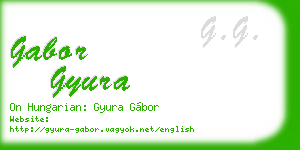 gabor gyura business card